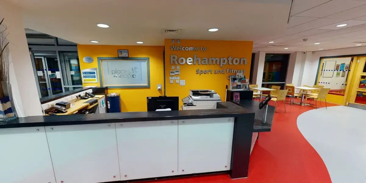 Reception area at Roehampton Sports Centre