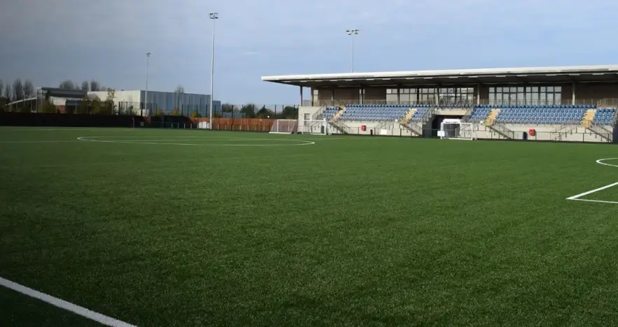 3G Football pitch and seating area at Elmbridge Sports Hub