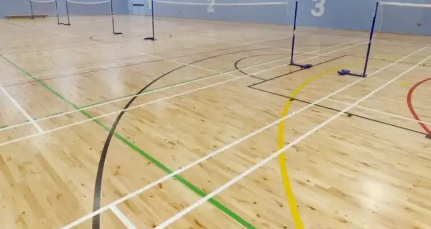 Sports hall with Badminton nets