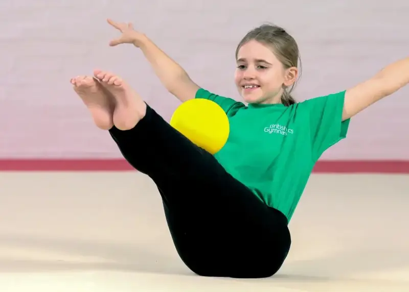 Girl doing gymnastics