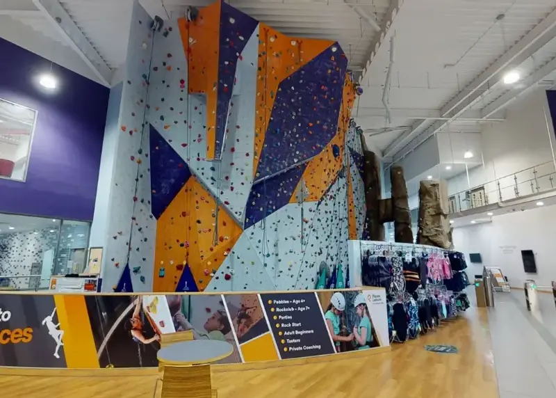 Climbing wall at Wycombe Leisure Centre