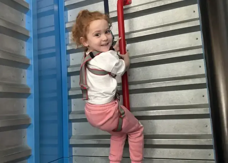 Two Column Girl Climbing